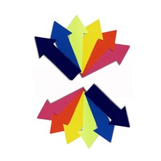 화살표 마커 직선 6개입 2세트 방향놀이 색상랜덤 hib*68830Dy