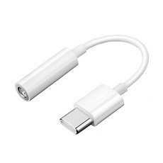Type-C 轉 3.5mm 耳機轉接頭，音頻轉換器，適用多款手機設備，享受高品質音樂, 白色, 1個, 10.5cm