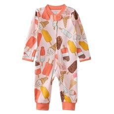 Butterblu Shadow Sleep & Play 100% 유기농 면 발 없는 지퍼 프론트 잠옷 파자마 Claw-some 3~6개월 182509, The Scoop