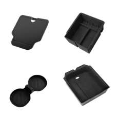 YZ 테슬라 모델Y 주니퍼 콘솔박스 수납함 보관함 세트 수납 보관 스웨이드 세트 모델3 2026 악세사리, 모델YL/모델3(24-26)/모델Y 주니퍼(25-26), 4종세트