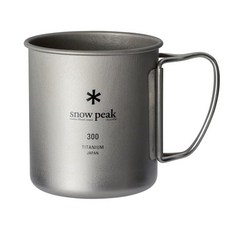 Snow Peak MG-142 머그 티타늄 싱글 머그 용량 300ml(10액량 온스) 경량 야외 캠핑, Snow Peak MG-142 머그, 티타늄 싱글 머그