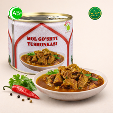 Halal Canned Beef Stew Ready-to-Eat 할랄 즉석 소고기 스튜 우즈벡 스타일, 400g, 1개