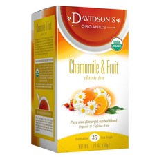 [원서] 데이비슨스 오가닉스 캐모마일 & 과일 25개입 티백 6개 팩 데이비슨스 오가닉스 캐모마일 & 과일 25개입 티백 6개 팩, 25개(6팩), 1개, 25