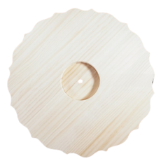 松木浪花鐘板-圓型︱厚2cm 圓型浪花時鐘板 木質圓形時鐘 木器 木胚 白胚 素胚︱麥手作, 松木浪花鐘板-圓型