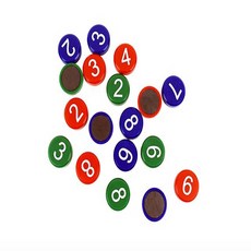 웨일베리나 학습교구 원형 숫자문구 자석 1-10 수학공부 자석글자 키즈 교재용 유아 숫자공부, 빨강