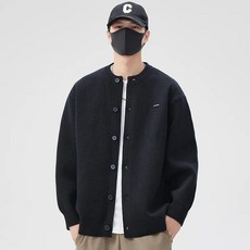 모몰라티 남자 라운드 니트 오버핏 봄 가을 가디건