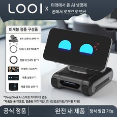 루이 로봇 LOOI AI 애완 로봇 상호작용 반려 AI 로봇, 원래 공식 표준 (독점 자기 흡수 링 + USB-C 충