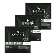 올바른끼니 알파-소고기 박테리오파지 (면역장건강) 50g 강아지사료 맛보기사료 면역건강 소프트 강아지밥 박테리오파지 클로렐라 차전자피식이섬유 프락토올리고당, 소, 3개