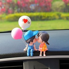 러블리 피규어세트 뽀뽀하는 피규어 세트 차량용 일반용뽀뽀커플청혼, 블루커플, 1개, 블루커플