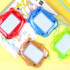 곰돌이 드로잉 키링 자석보드(낱개) 미니사이즈 메모판, 플라스틱외