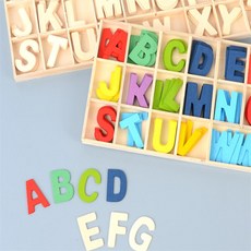 짱이상회 원목 알파벳 5피스 세트 알파벳원목, 컬러