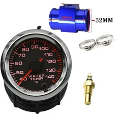 호환 수온 조인트 어댑터 1/8 NPT 센서 차량 레이싱 계량기 섭씨 40-140 도 수온 게이지 7 색 백라이트 26-, 04 32mm adapter