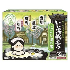 Hakugen Earth 白元 濁湯宿屋溫泉巡禮泡澡粉 雲霧綠盒 12包入, 1盒, 300g