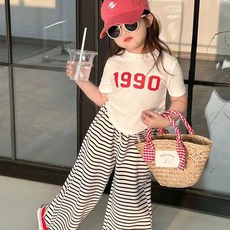 소소키즈 여아 1990 반팔 바지 상하복 아동 키즈 주니어 상하 세트