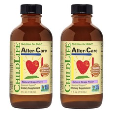 차일드라이프 알러케어 어린이 비타민 내추럴 포도 맛, 118ml, 2개