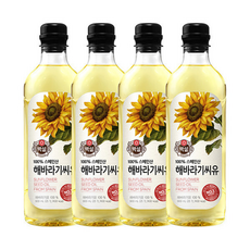 비비고 CJ제일제당 해바라기씨유, 4개, 900ml
