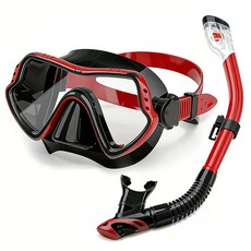 전문가용 스노쿨링 세트, 검정색 + 빨간색