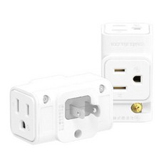 電太郎 3P轉2便利小壁插 壁插 插座 轉接插座 KON-A031, 1個