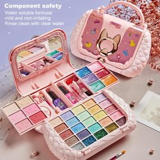 [무료반품]이런샀네 어린이 세척 가능 가방케이스 메이크업 소녀 장난감세트, 가방케이스 화장품세트, 1개