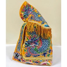 黃色龍袍(平繡蔥龍袍 奉帽)/平麟衣/九天玄女/玉皇上帝/王母娘娘/媽祖/神明衣/神明帽