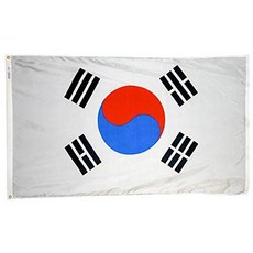 Annin Flagmakers 대한민국 국기 미국이 공식 U Annin Flagmakers South Korea Flag USA-Made to Official United Nati, 4x6피트