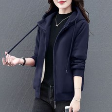 ORZQU 여성 데일리 캐주얼 봄자켓 루즈핏 클래식 후드 카디건