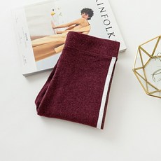 雙線中厚款內搭褲 - 韓系顯瘦彈性高腰休閒長褲 (台灣現貨)