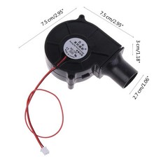 BBQ 선풍기 냉각 7530 송풍기 3700RPM 피크닉 팬 DC5V 12V V 2 핀 XH2.54 커넥터 2.7cm 에어 덕트 75x75x30mm, [03] V