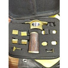 模組 無釘化 榫卯結構 兩對龍齒頭 尺寸90-22 帶一對圓頭尺寸15 帶一對橢圓頭22 帶2瞄具 無釘化橋體 拉絲渡金, 如圖所示, 1個