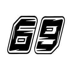 자동차 스티커 넘버 헬멧 비닐 차량 바디 장식 오토바이 데칼, B. 검정색, 5. 25CM