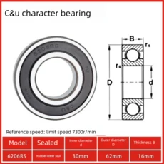 6200-2RS 방진 및 베어링, 07 6206-2RS