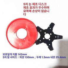 잔디 톱날 제초기 벌초 기계 깎는 고출력, 논 5날 칼+보호 커버, 1개