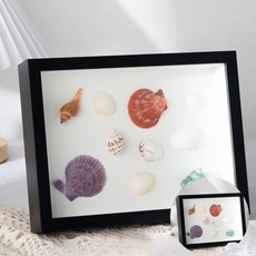 말린 부케 압화 포토 메달 테이블 액자 5x7 블랙 사진틀