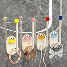 헤어 액세서리 수납 거치대 밴드 욕실, 06 Dopamine 긴 후크 [소시지 입] 2 팩