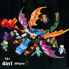 삼두룡 4in1 원소드래곤 합체 호환블럭 361pcs 세트, 1개