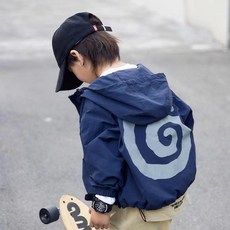 兒童春款連帽外套 2025新款中小童寶寶寬鬆春秋衝鋒衣 男孩帥氣上衣