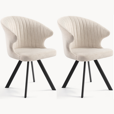 하조이 방수 패브릭 화장대 의자 회전 식탁의자 인테리어 체어 모던 디자인 편안한 의자, 화이트