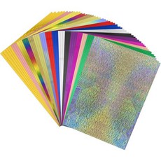 50장 반응성 호일 전사 종이 7.9x11.4인치 A4 핫 롤 DIY 공예 엠보싱 스크랩북킹 카드용 레이저 프린터 및 라미네이터로 카드스톡 열전달 제작