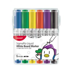 모나미 시그마플로 생잉크 보드마카 220 6색 SET A 원형닙, 단품