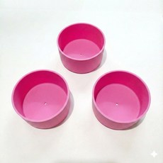 텀블러 바닥 실리콘 보호대, 3개, 7.5cm 로즈 레드
