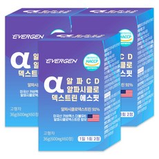 에버젠 알파CD 일파시클로덱스트린 에스핏, 3개, 60정