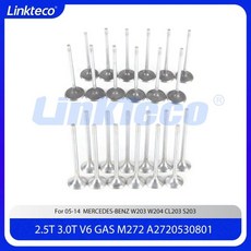 엔진 부품 24X 흡기 및 밸브 키트 2.5 3.0 L M272 에 적합 05-14 MERCEDES-BENZ A2720530801