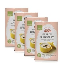 올가 유기농쌀로 만든 유기농 찹쌀가루(중간입자) (25gx15EA) 375g, 4개