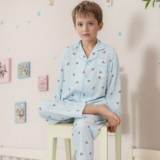 캐리루시 아동 크링클 카라 잠옷상하세트 긴팔