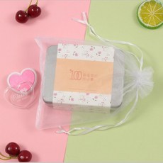 情侶戀愛100件小事打卡卡片, 1個, 100張彩卡+鐵盒子+印泥+紗手提袋