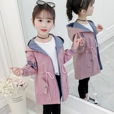 재한 주니어 재한 여아 아동복 트렌치코트
