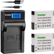 Kastar 배터리(X2) 및 Panasonic DMW-BCM13 BCM13PP Lumix DMC-FT5 DMC-LZ40 DMC-TS5 TS6 DMC-TZ37 TZ40 TZ41, Kastar 배터리(X2) 및 Panasonic DMW