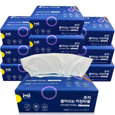 주지 뽑아쓰는 키친타올 3겹 (총) 팝업 키친타월 천연펄프 100% 무형광, 9세트, 9매