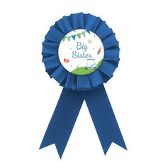 Golf Big Sister 배지 핀 골프 시스터 투 비 버튼 블루 로제트 Let's Partee 생일 소녀 어워드 리본 버튼 여아용 스포츠 테마 베이비 샤워/첫 번째 파티