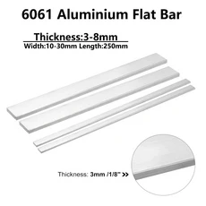 1/2pcs 6061 알루미늄 합금 솔리드 직사각형 플랫 바 막대 강판 스트립 길이 250mm, 09 5x15mmx250mm, 02 1pcs